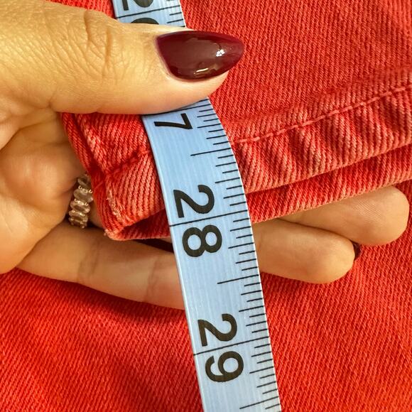AO.LA Good High Rise Ankle Skinny Jeans Perfect Poppy Red Women 29 - Picture 9 of 9